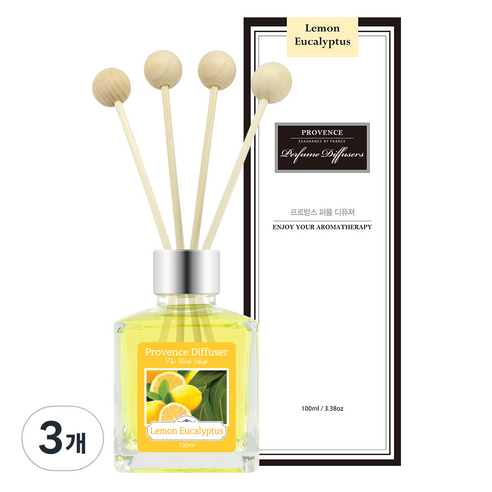 프로방스 퍼퓸 디퓨져 100ml, 레몬유칼립투스, 3개