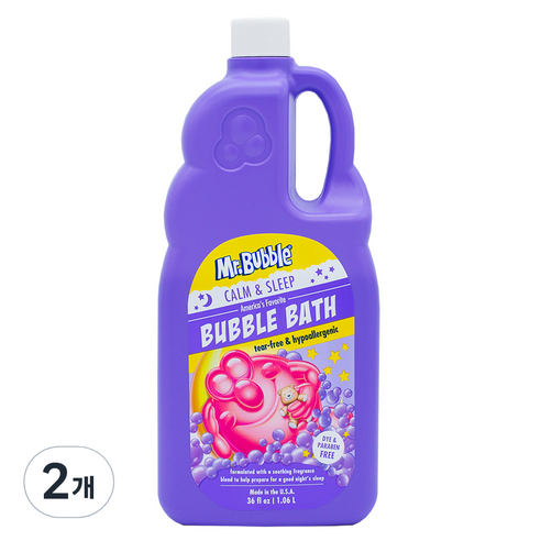 미스터버블 캄앤슬립 버블바스 유아입욕제 라벤더향, 2개, 1060ml