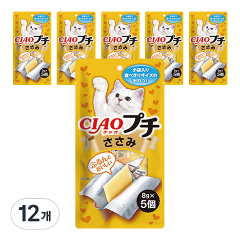 챠오츄르 이나바 고양이 쁘띠 사료 5p, 닭가슴살, 40g, 12개