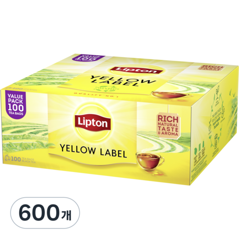 립톤 옐로우 라벨 홍차, 2g, 600개