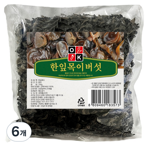 오케이 건 한잎목이, 6개, 100g