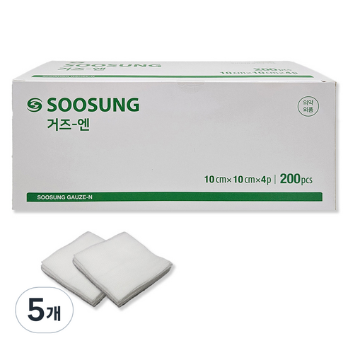 수성 거즈 엔, 200매, 5개