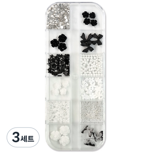 바르나 네일파츠스톤 12칸 세트, 3세트, G타입