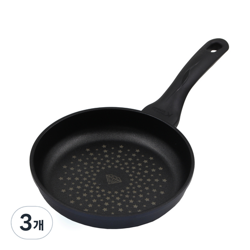 키친웰 셰프요리 다이아몬드 프라이팬, 20cm 프라이팬, 3개