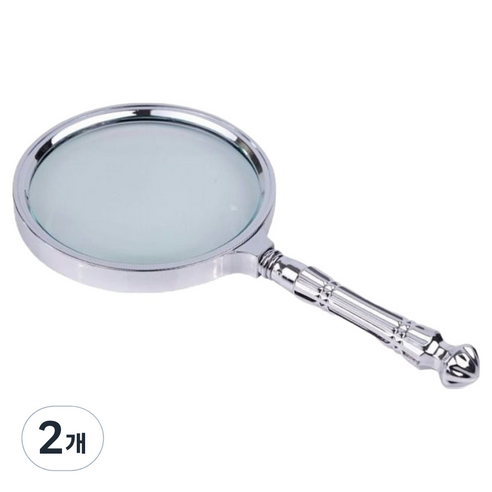 누비엘라 손잡이형 돋보기 실버 대형 70mm, 2개