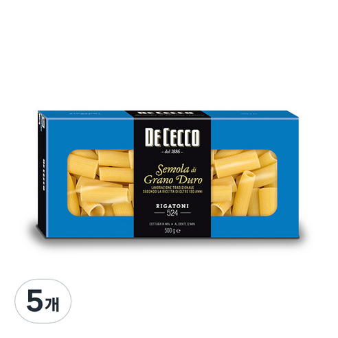 데체코 구르메 리가토니 스파게티면, 500g, 5개
