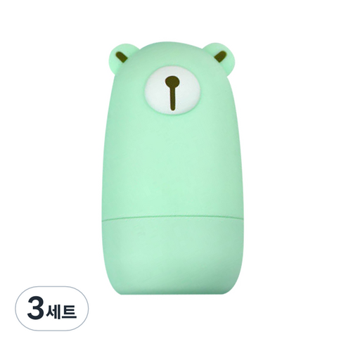 디유라 유아용 캐릭터 손톱깎이 세트 베어, 그린, 3세트