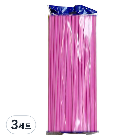 마다꾸미 요술 매직 파티 벌룬 막대풍선 100p 세트, 파스텔로즈레드, 3세트