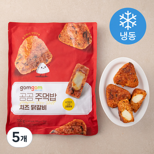 곰곰 주먹밥 치즈닭갈비, 700g, 5개