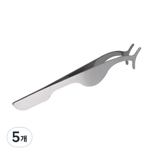 와이츄 속눈썹 집게 와이드형 베이직, 실버, 5개