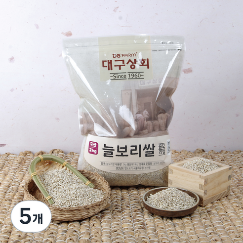 대구상회 국내산 늘보리쌀, 2kg, 5개