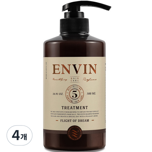 앙방 단백질 퍼퓸 헤어케어 트리트먼트 플라잇오브드림, 500ml, 4개
