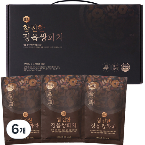 유기농마루 참 진한 정읍 쌍화차, 100ml, 15개입, 6개