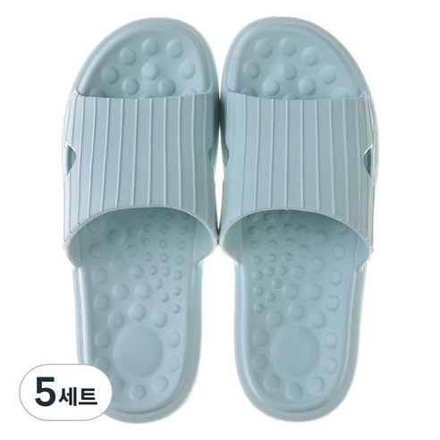 언헤브 부드러운 경량 지압 슬리퍼 230, 04 스카이블루, 5세트
