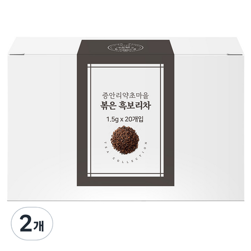 증안리약초마을 볶은 티백 흑보리차, 2개, 20개입, 1.5g
