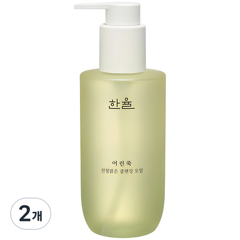 한율 어린쑥 진정 맑은 딥클렌징오일, 200ml, 2개