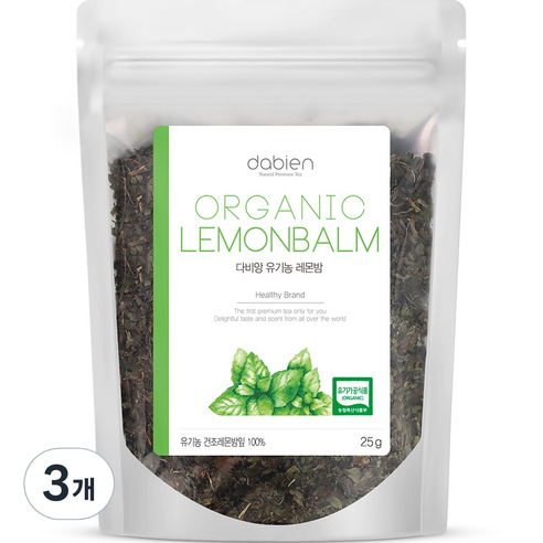 다비앙 유기농 레몬밤 리필, 25g, 1개입, 3개