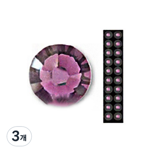 와사비네코 미미츠보 쥬얼리 귀지압패치 M 3.0mm 20p, 아메시스트, 3개