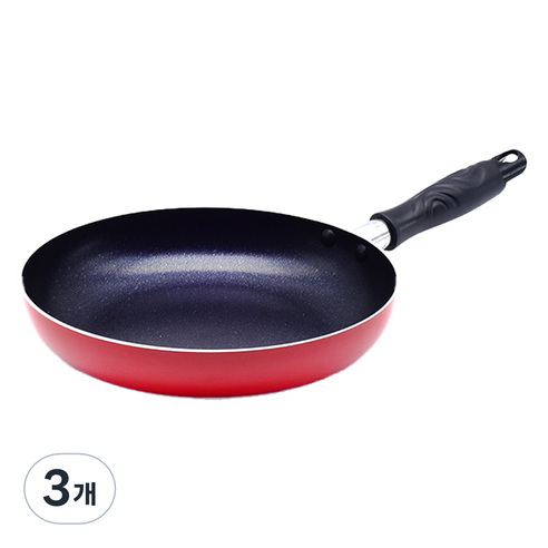 유진 토스코 4중 코팅 베이직 프라이팬, 22cm, 3개