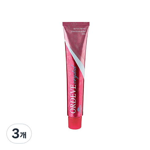 밀본 새치용 크리스탈 베이직 톤 염모제, c8-55 로즈, 3개