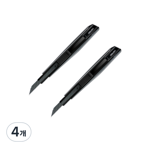 델리 메탈컷터 30도 칼날, 블랙, 4개