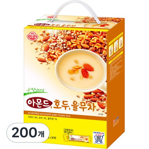 오뚜기 아몬드 호두 율무차, 18g, 50개입, 4개