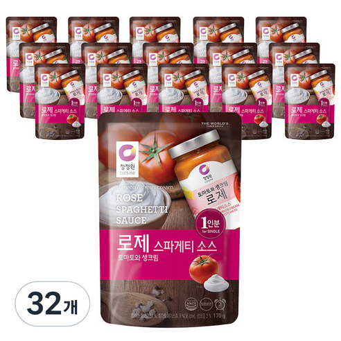 청정원 로제 스파게티소스, 170g, 32개