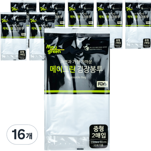 Maygreen 김장봉투 중 2p, 중형, 16개