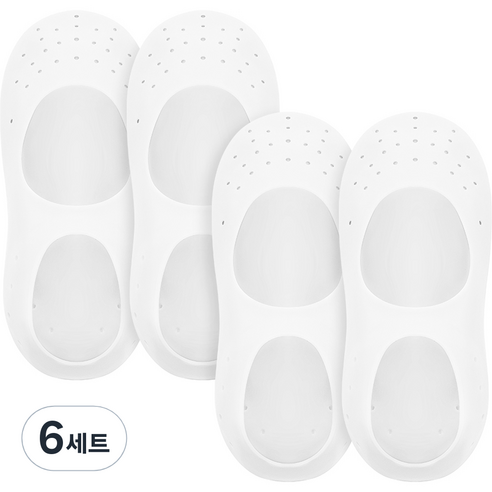 일상공감 보드랍족 발보호대 화이트 M, 6세트