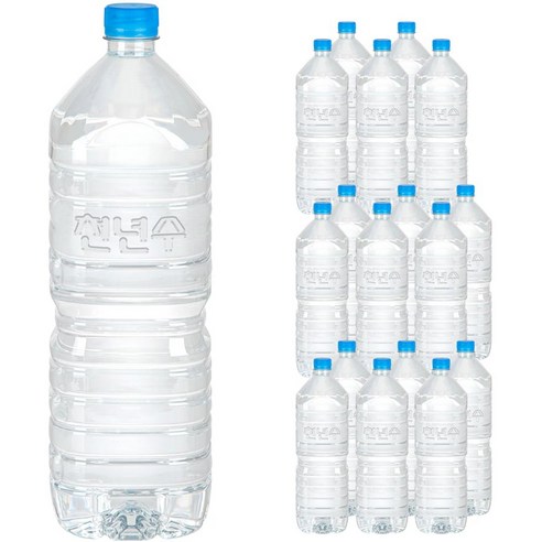 천년수 무라벨 생수, 2L, 18개