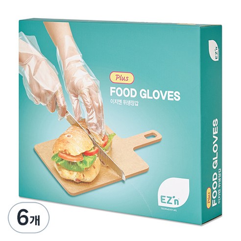 EZn이지엔 위생 장갑 플러스, 200개입, 6개
