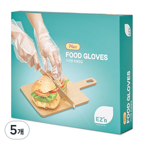 EZn이지엔 위생 장갑 플러스, 200개입, 5개