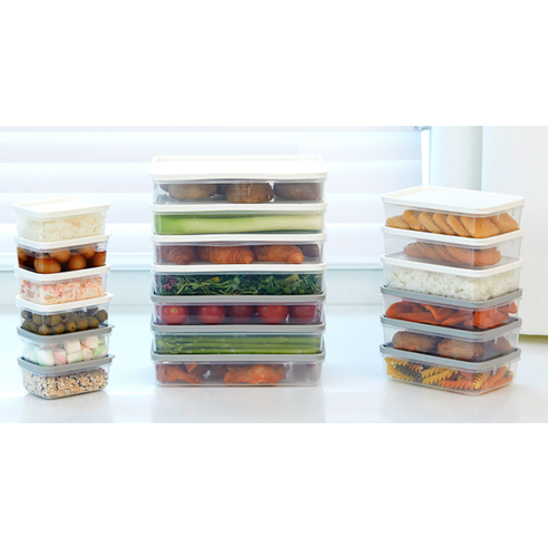 냉장고와 냉동실을 정리하고 음식의 신선도를 유지하는 씨밀렉스 냉장고 냉동실 보관 정리 용기