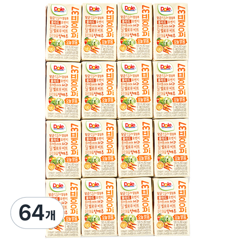 돌 VF37 오늘 맑음 야채혼합주스, 64개, 120ml