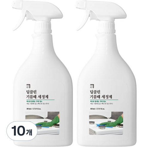 살림백서 딥클린 기름때 세정제, 800ml, 10개