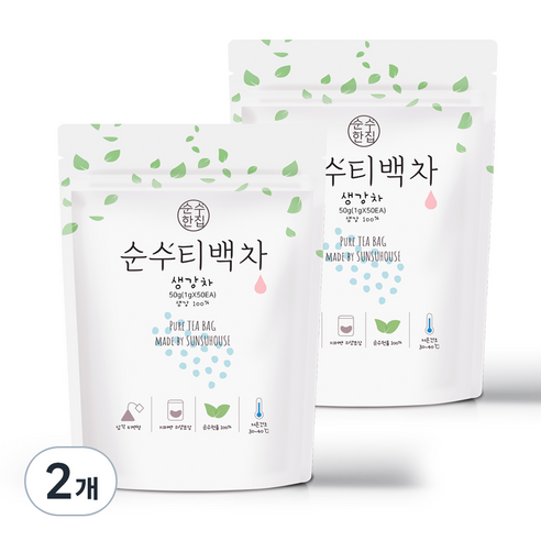 순수한집 순수티백차 생강차, 1g, 50개입, 4개