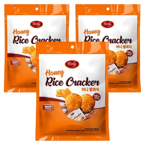 Richy 허니 쌀과자, 120g, 3개