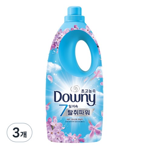 다우니 7일 지속 탈취파워 초고농축 섬유유연제 레몬 그라스와 라일락 본품, 1L, 1개