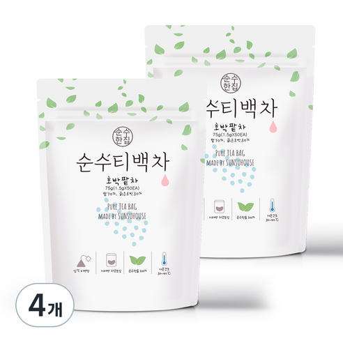 순수한집 순수 티백차 호박팥차, 75g, 50개입, 4개