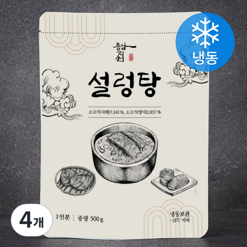 동남집 설렁탕 (냉동), 500g, 4개