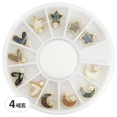 카카스 퍼니네일 대리석 네일파츠세트 KN-P1081, 혼합색상, 4세트