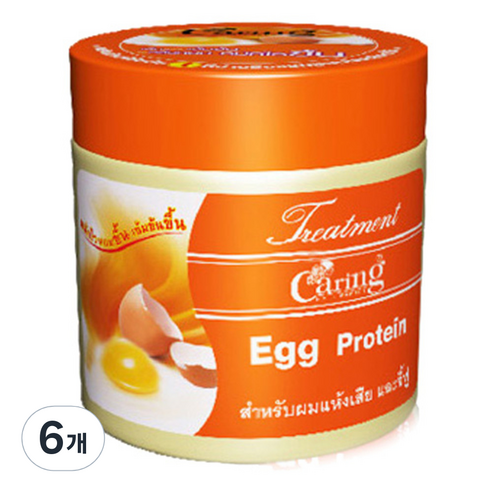 케어링 에그 프로틴 헤어 트리트먼트, 6개, 250ml