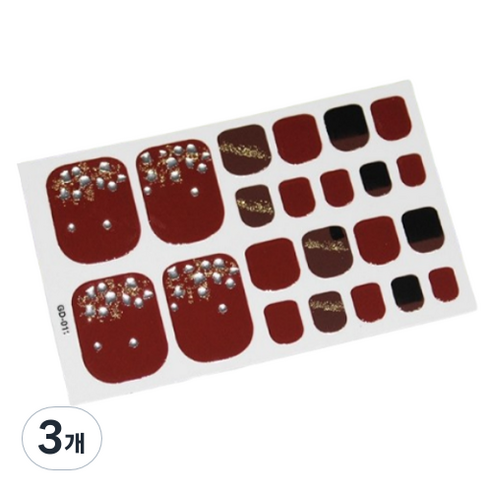 블루코지 페디팁 셀프 스티커 발 꾸미기, 3개, Type 08