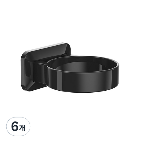 모나코올리브 무타공 럭스 드라이어 거치대, 6개, 블랙