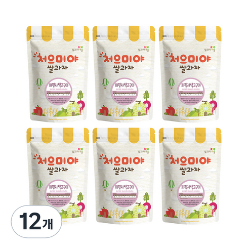 쌀과자마을 처으미야 퍼핑 과자, 자색고구마, 12개, 50g