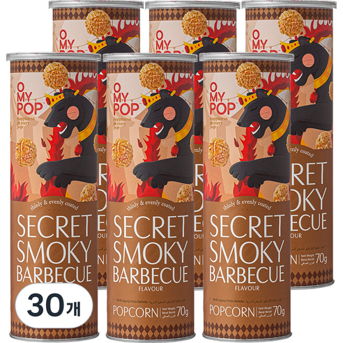 오마이팝콘 스모키바베큐, 70g, 30개