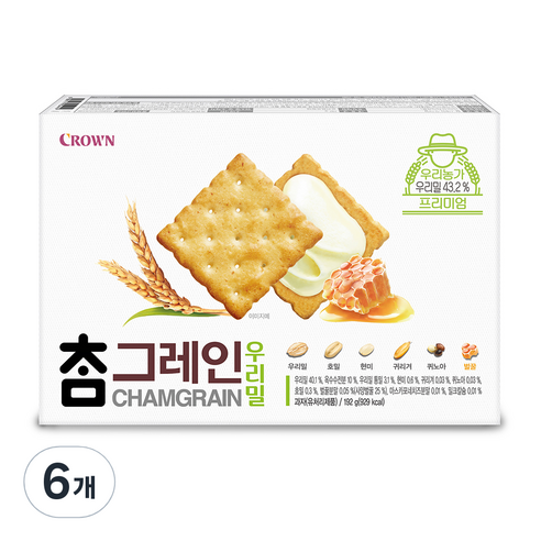 참그레인 우리밀, 192g, 6개