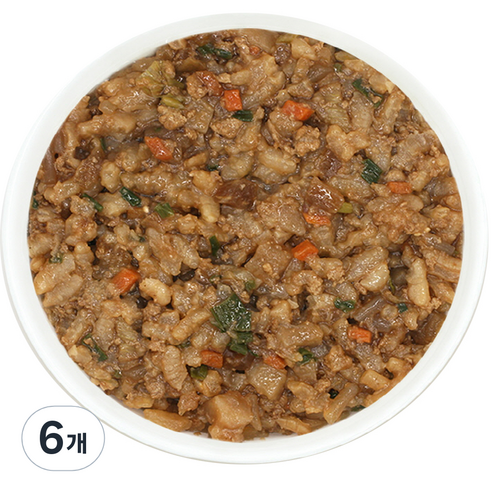 짱죽 돈불고기 야채 짜장밥, 혼합맛(돼지고기 / 밀 / 대두 / 우유 / 소고기 / 닭고기), 160g, 6개
