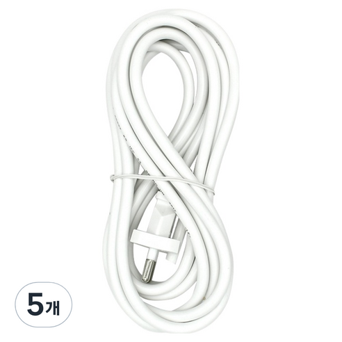 코텍스 파워코드, 화이트, 5개, 3m