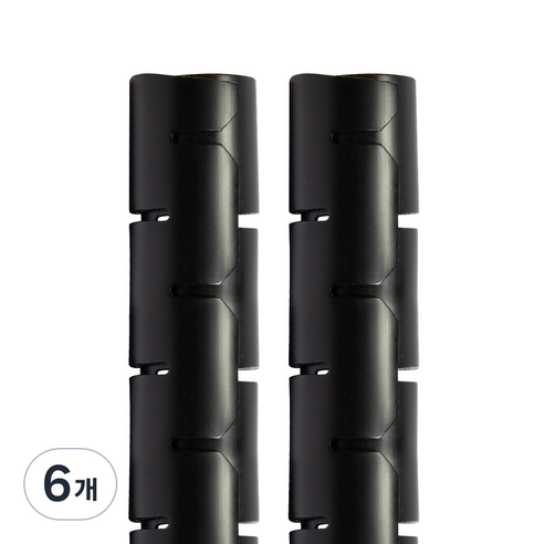 솔탑 정리 매직케이블 전선 인터넷선 클립 20mm SOLTOP-966, 블랙, 6개